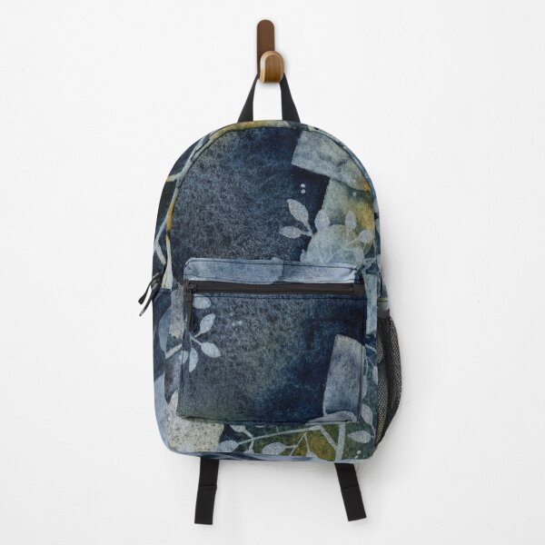 Item preview, Moody Steel Blue Leaves in Watercolor designed and sold by Kelly Roy.