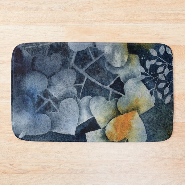 Item preview, Moody Steel Blue Leaves in Watercolor designed and sold by Kelly Roy.