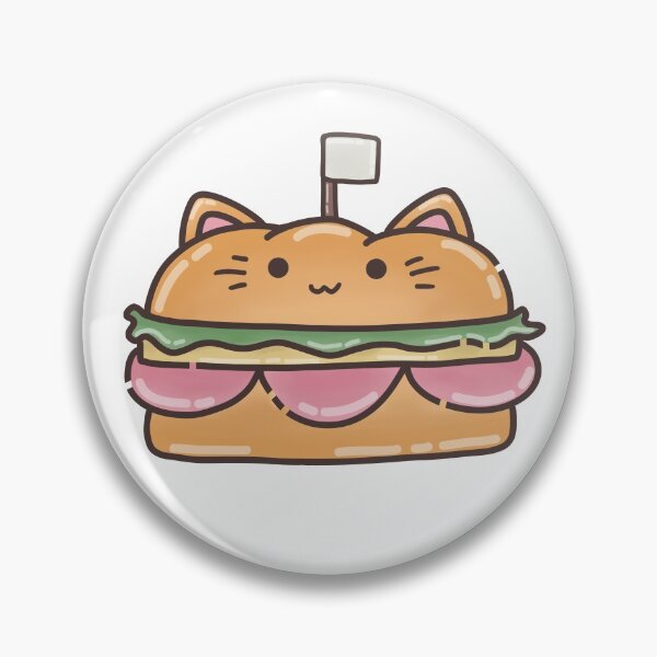 Item preview, Sub Sandwich with Toothpick Flag Cat Foodie designed and sold by akaimochi.