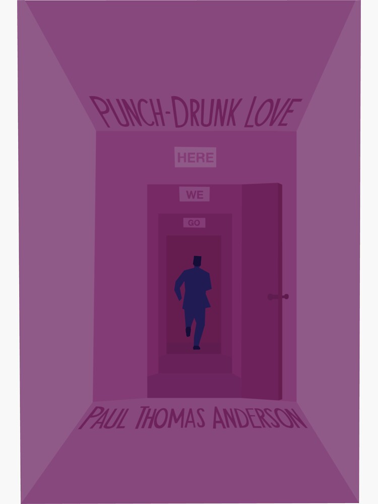"PUNCHDRUNK LOVE POSTER" Sticker by JamesGAllen Redbubble