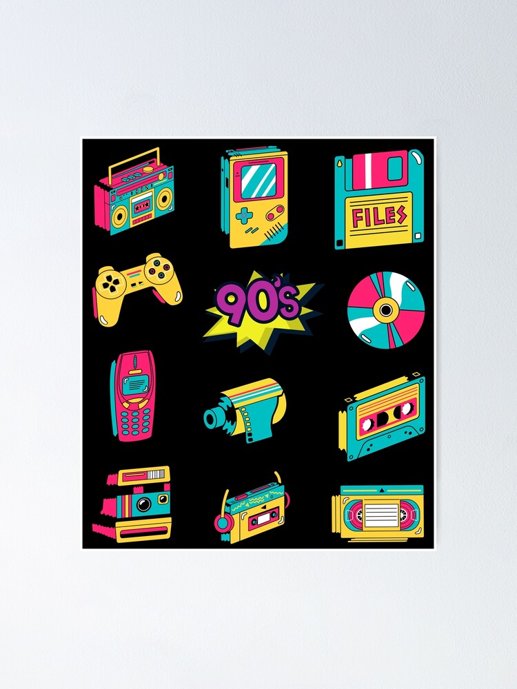 80s and 90s Stickers 25 Fun Flashback Stickers, 90's Aesthetic