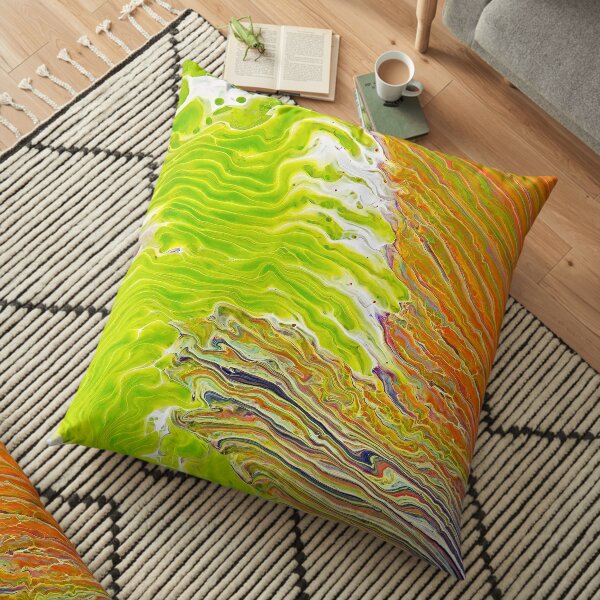 Lime Green Tornado Floor Pillow