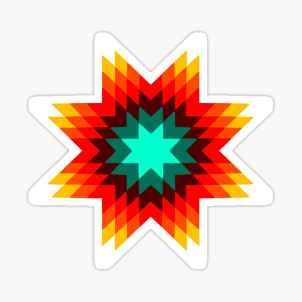 Item preview, Star Quilt Pattern - Fire Colors designed and sold by Niibidoon.
