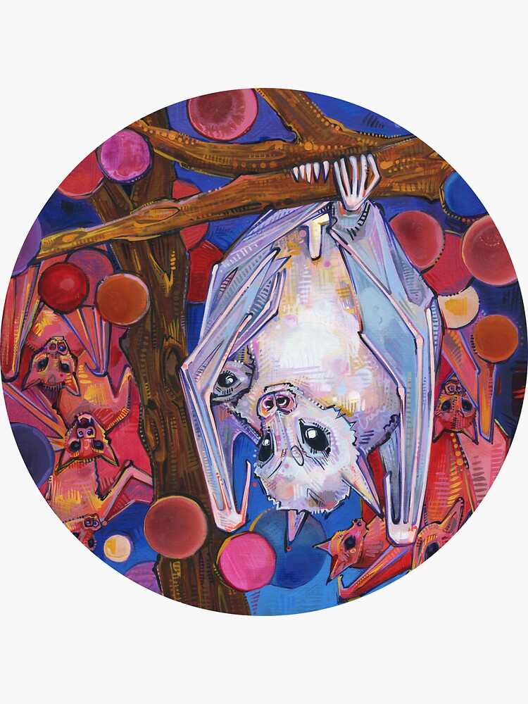 Dayak Fruit Bats Painting - 2012 by gwennpaints