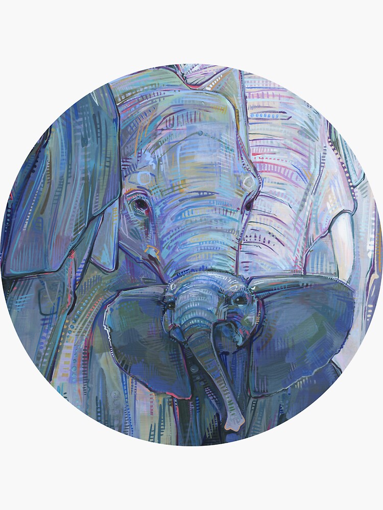African Elephants Painting - 2012 by gwennpaints