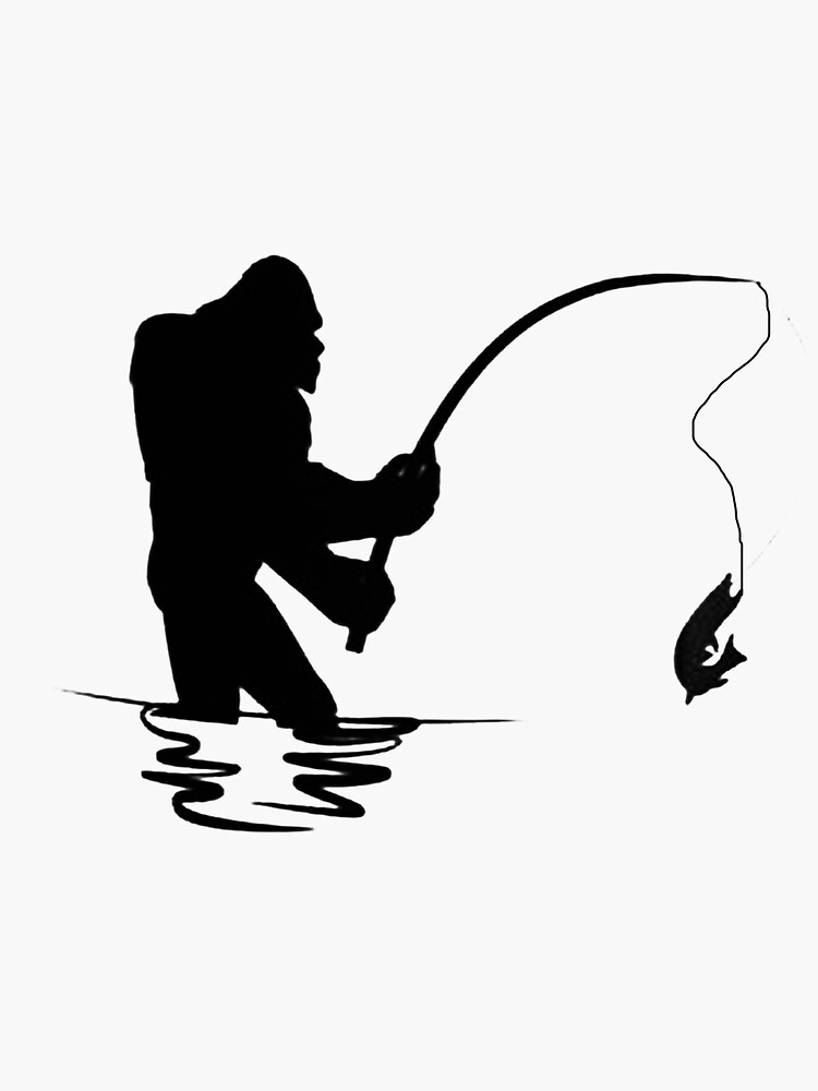 Bigfoot Fishing, Keep Calm and go fishing, Funny Sasquatch