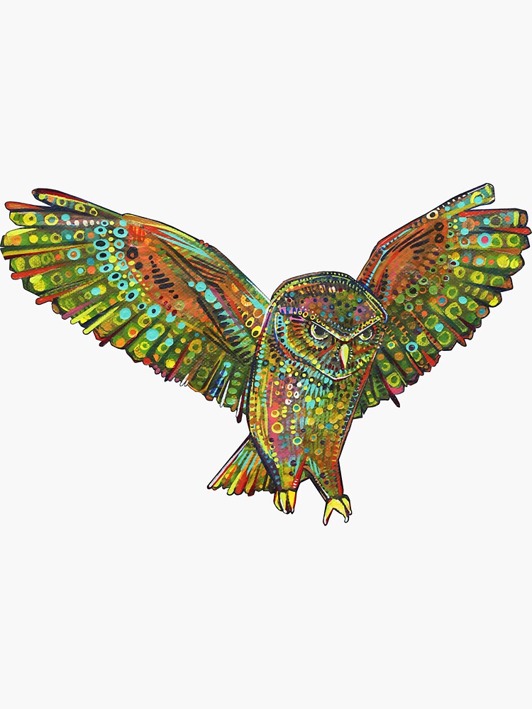 Owl Painting - 2015 by gwennpaints
