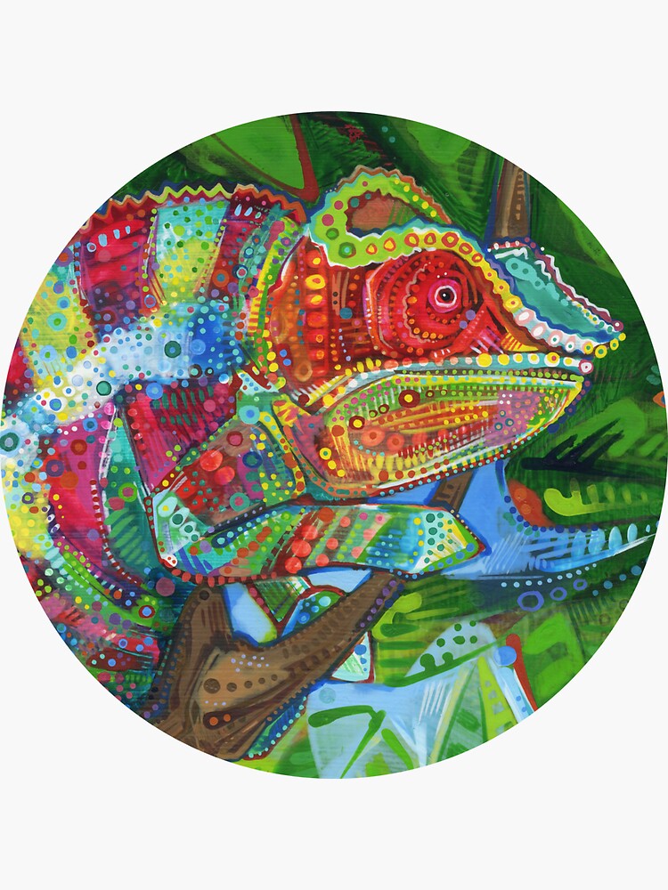 Panther Chameleon Painting - 2012 by gwennpaints