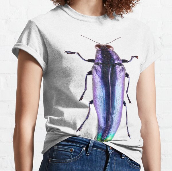 Fire Tipped Jewel beetle (Chrysochroa fulminans), blue Classic T-Shirt