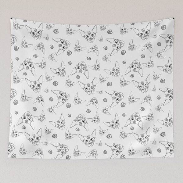 Item preview, Mexican Art Cat Line Drawing designed and sold by emilydevineart.