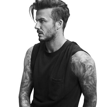 David Beckham Black and White Throw Pillow by New Inspiration - Pixels