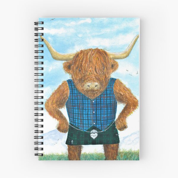 Item preview, Highland Coo in a Tartan waistcoat designed and sold by Malc Sutherland.