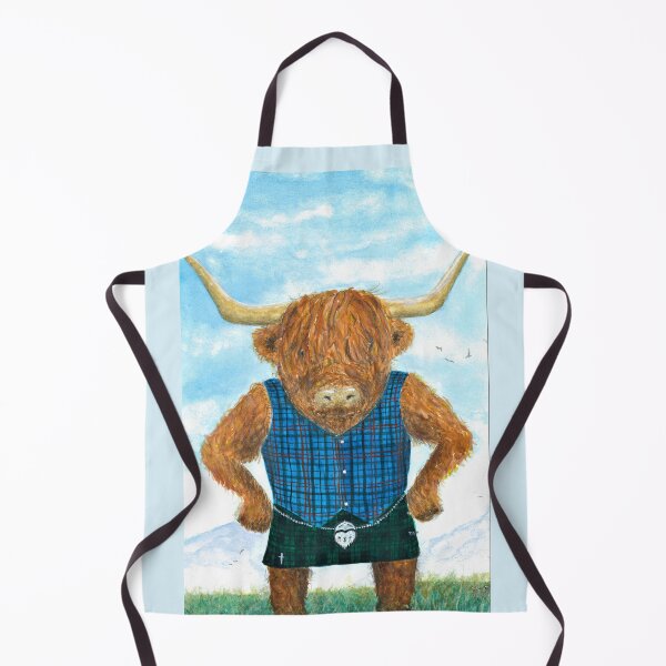 Item preview, Highland Coo in a Tartan waistcoat designed and sold by Malc Sutherland.