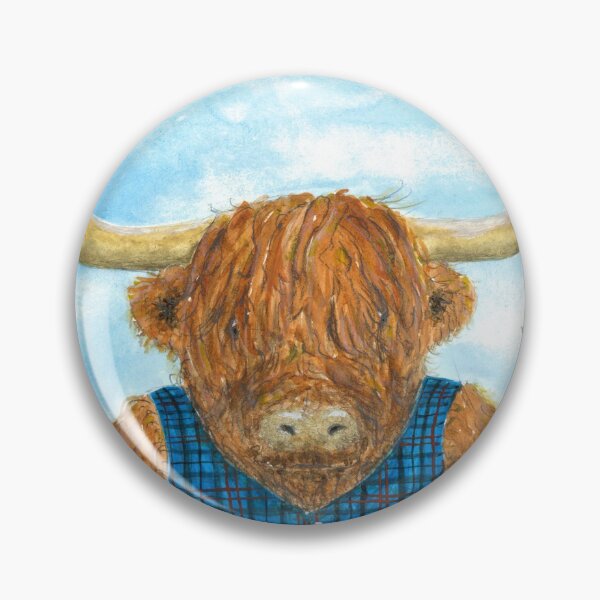 Item preview, Highland Coo in a Tartan waistcoat designed and sold by Malc Sutherland.