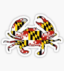 Maryland flag crab outline Sticker