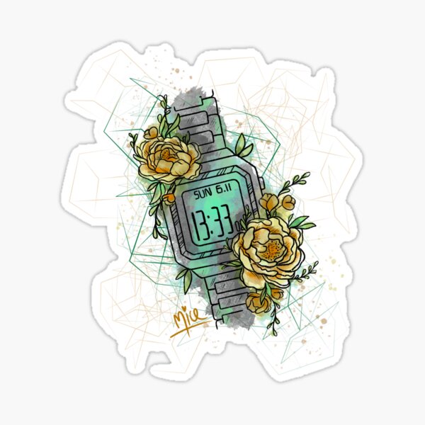Time for flowers Sticker