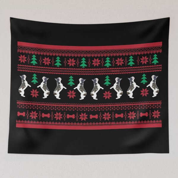 Item preview, French Bulldog Christmas Sweater Pattern designed and sold by Collagedream.