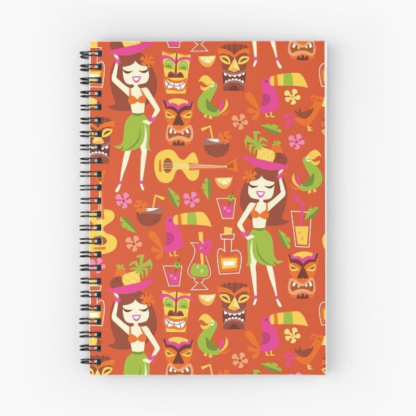 Item preview, Mid Century Modern MCM Polynesian Tiki Hula Luau Girls Orange designed and sold by kwillhoite.