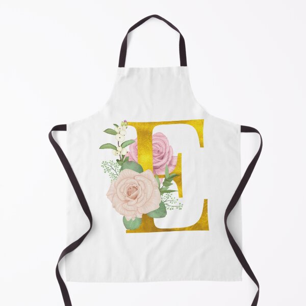 Item preview, Gold & Pink Floral Monogram E designed and sold by adortopia.