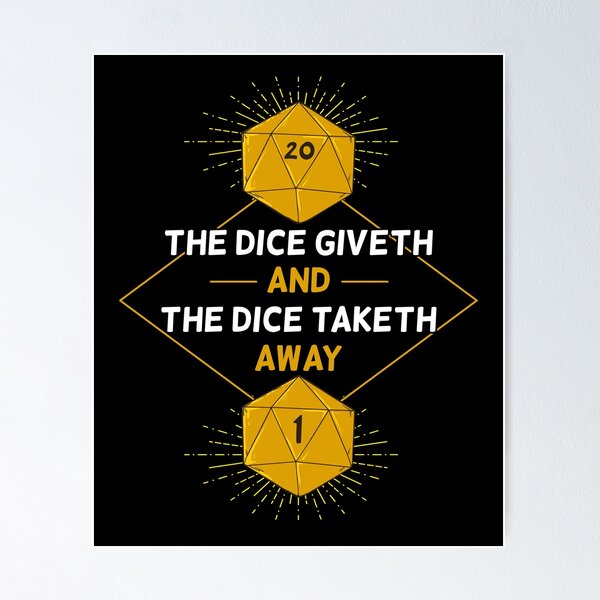 Item preview, D20 Dice Giveth and Taketh Away RPG Games Tabletop designed and sold by MGO-Design.
