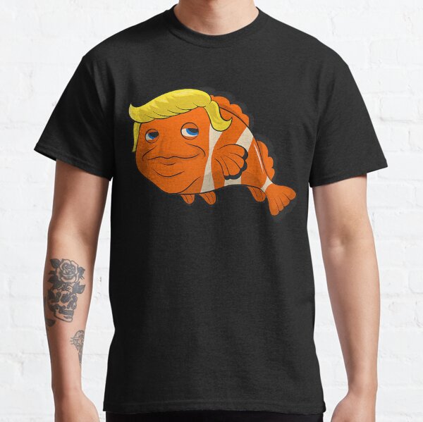 Vote Blue Fish Eating Red Fish Trump Funny Political Meme Shirt