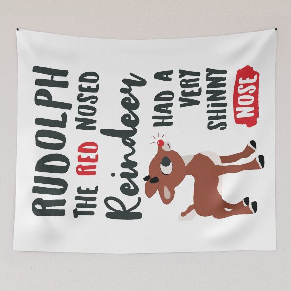 Item preview, Classic Rudolph the Red Nosed Reindeer Typography © GraphicLoveShop designed and sold by Graphic Love Shop.