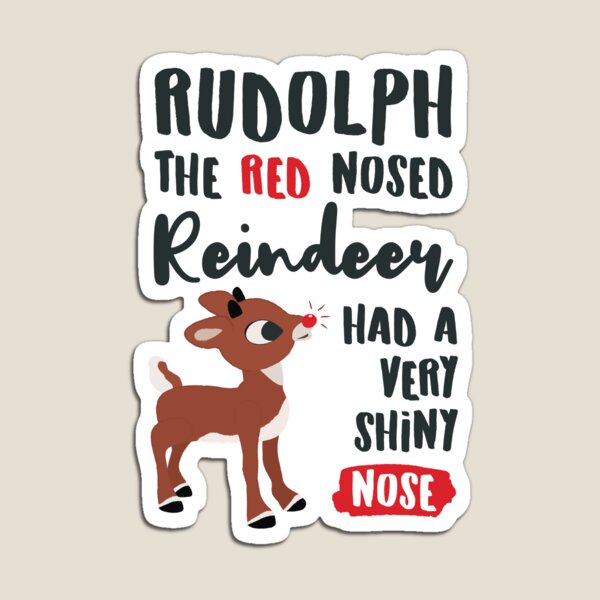 Item preview, Classic Rudolph the Red Nosed Reindeer Typography © GraphicLoveShop designed and sold by Graphic Love Shop.