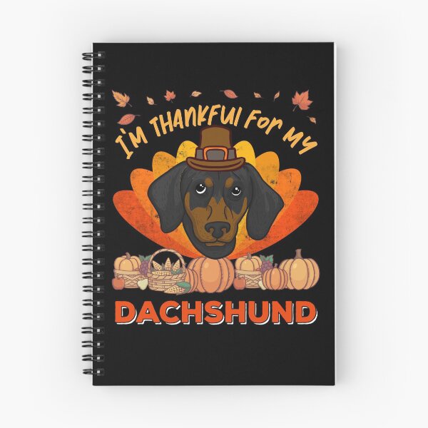 Aperçu de l'œuvre Merci pour mon chien teckel mignon Thanksgiving créée et vendue par MGO-Design.