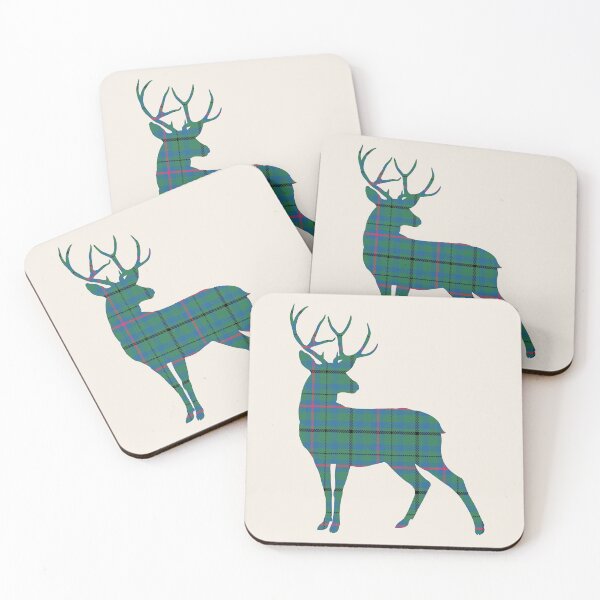 Item preview, Blue Green Tartan Stag Holiday Season designed and sold by ElJimmo.