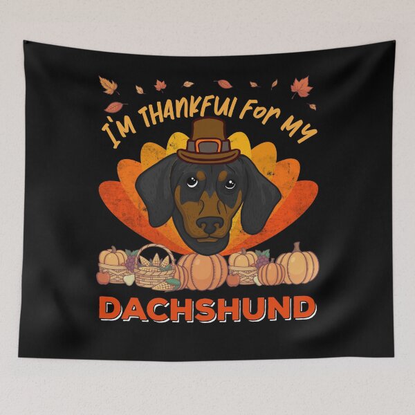 Item preview, Thankful for my Dachshund Dog Cute Thanksgiving designed and sold by MGO-Design.