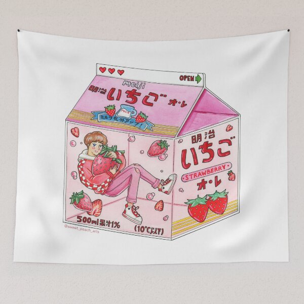Item preview, Strawberry Milk Carton Boy designed and sold by PeachyPencil.