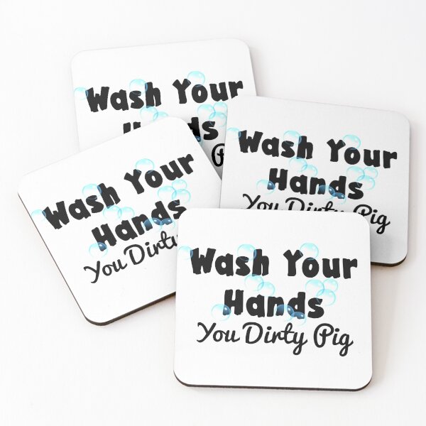 Item preview, Wash Your Hands - You Dirty Pig designed and sold by LovenLaughter.
