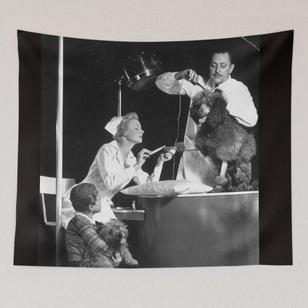 Item preview, Vintage dog cute photo Dogs retro pet barber grooming poodle designed and sold by Coolstuff4you71.
