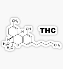 THC (Marijuana) Molecule 2 Sticker
