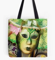 'Emerald Gold' - Venetian Mask Tote Bag