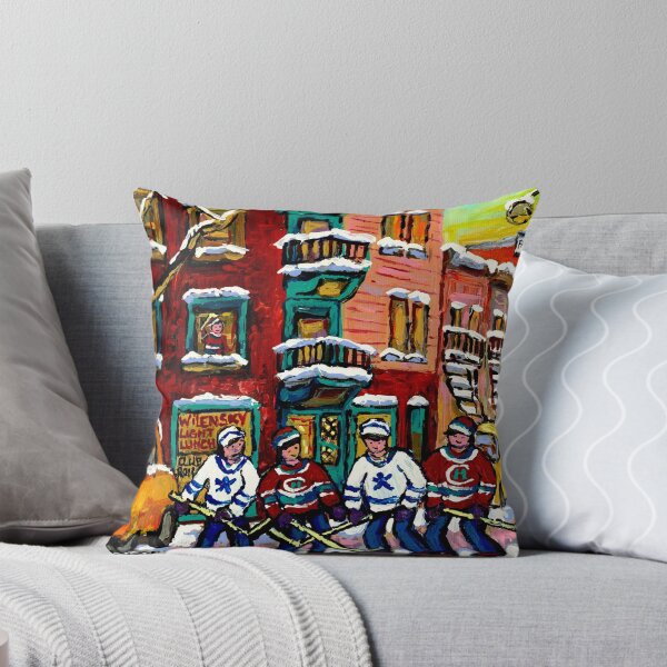Item preview, CANADIAN ART WILENSKY'S LUNCH DINER MONTREAL  WINTER HOCKEY SCENE designed and sold by Carole  Spandau.