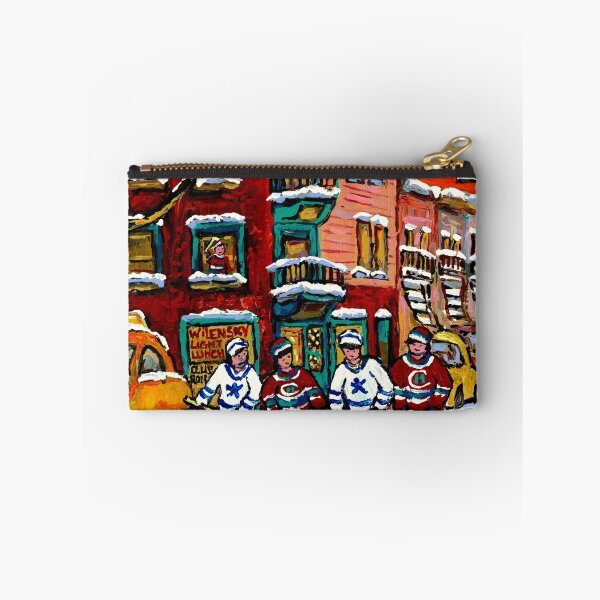 Item preview, CANADIAN ART WILENSKY'S LUNCH DINER MONTREAL  WINTER HOCKEY SCENE designed and sold by Carole  Spandau.