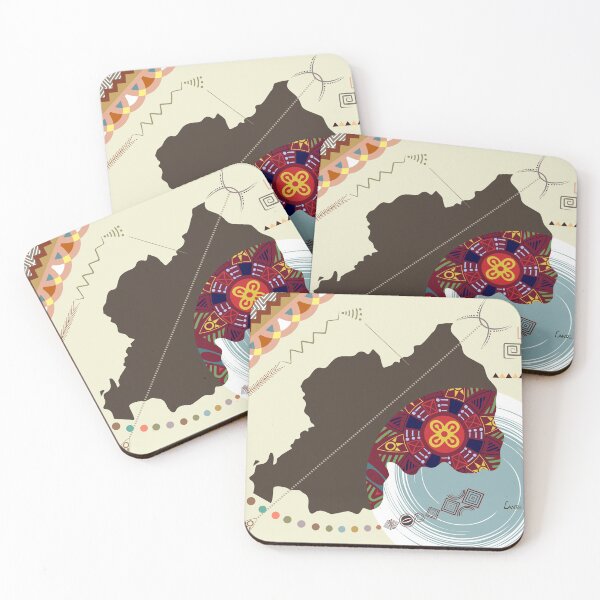 Item preview, Rwanda Stylized designed and sold by lanrestudio.
