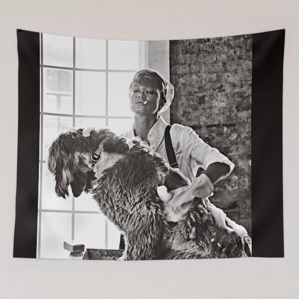 Item preview, Vintage dog cute photo Dogs retro pet barber grooming smoking girl designed and sold by Coolstuff4you71.