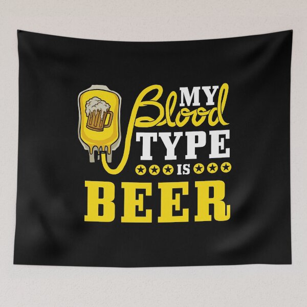 Item preview, My Blood Type Is Beer Transfusion Beer Tee designed and sold by Manisma Road.