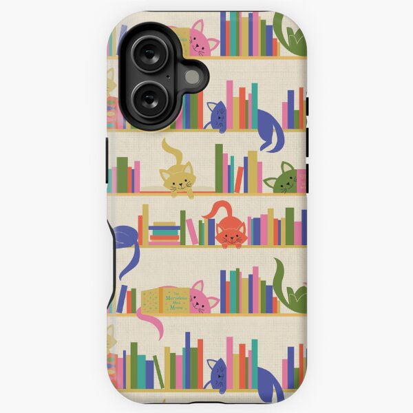Item preview, Cozy Cats and Books in Bright, Vintage Colors designed and sold by Portia Monberg.