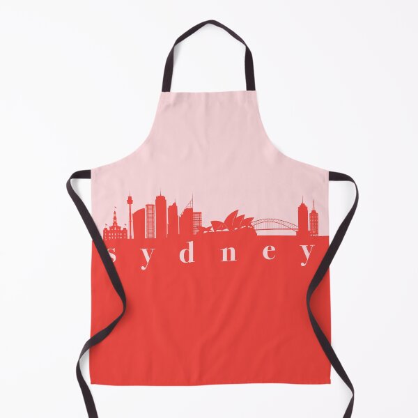 Item preview, minimalist sydney skyline red and pink color block designed and sold by neopop.