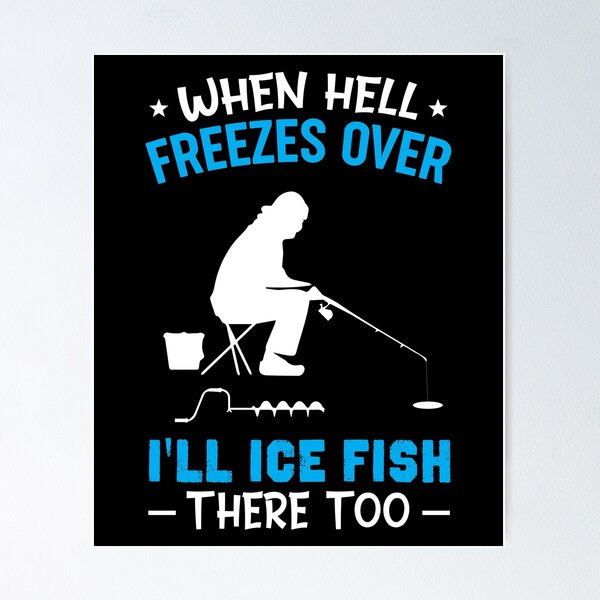  Funny Ice Fishing I Love Ice Fishing Large Vinyl Decal
