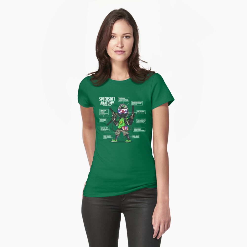SPEEDSOFT ANATOMY (White writing) Fitted T-Shirt