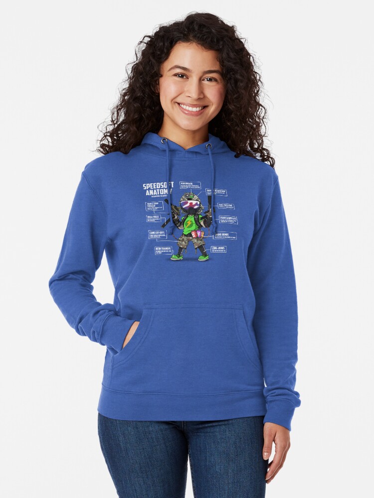 Alternate view of SPEEDSOFT ANATOMY (White writing) Lightweight Hoodie