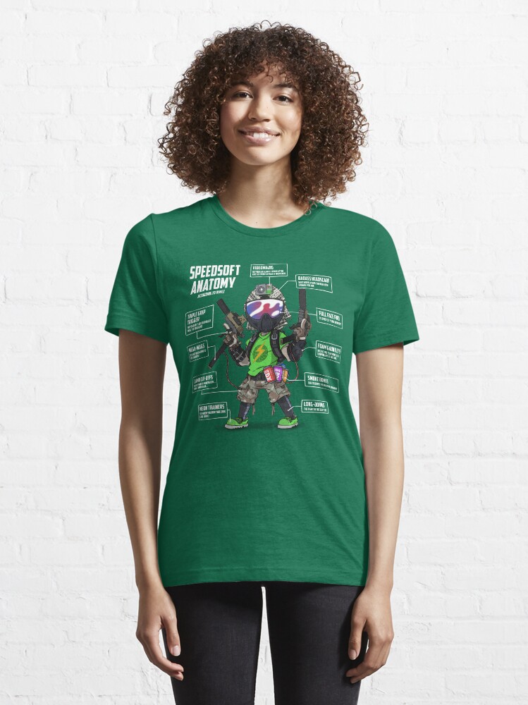Alternate view of SPEEDSOFT ANATOMY (White writing) Essential T-Shirt