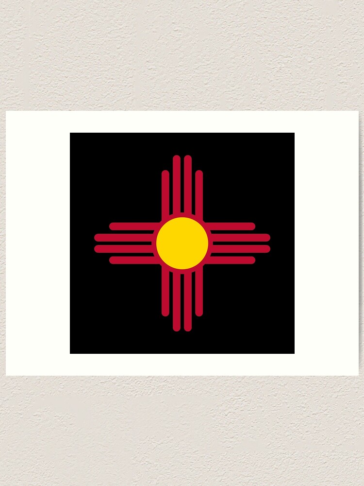 New Mexico State Flag Zia Sun Symbol Art Print For Sale By