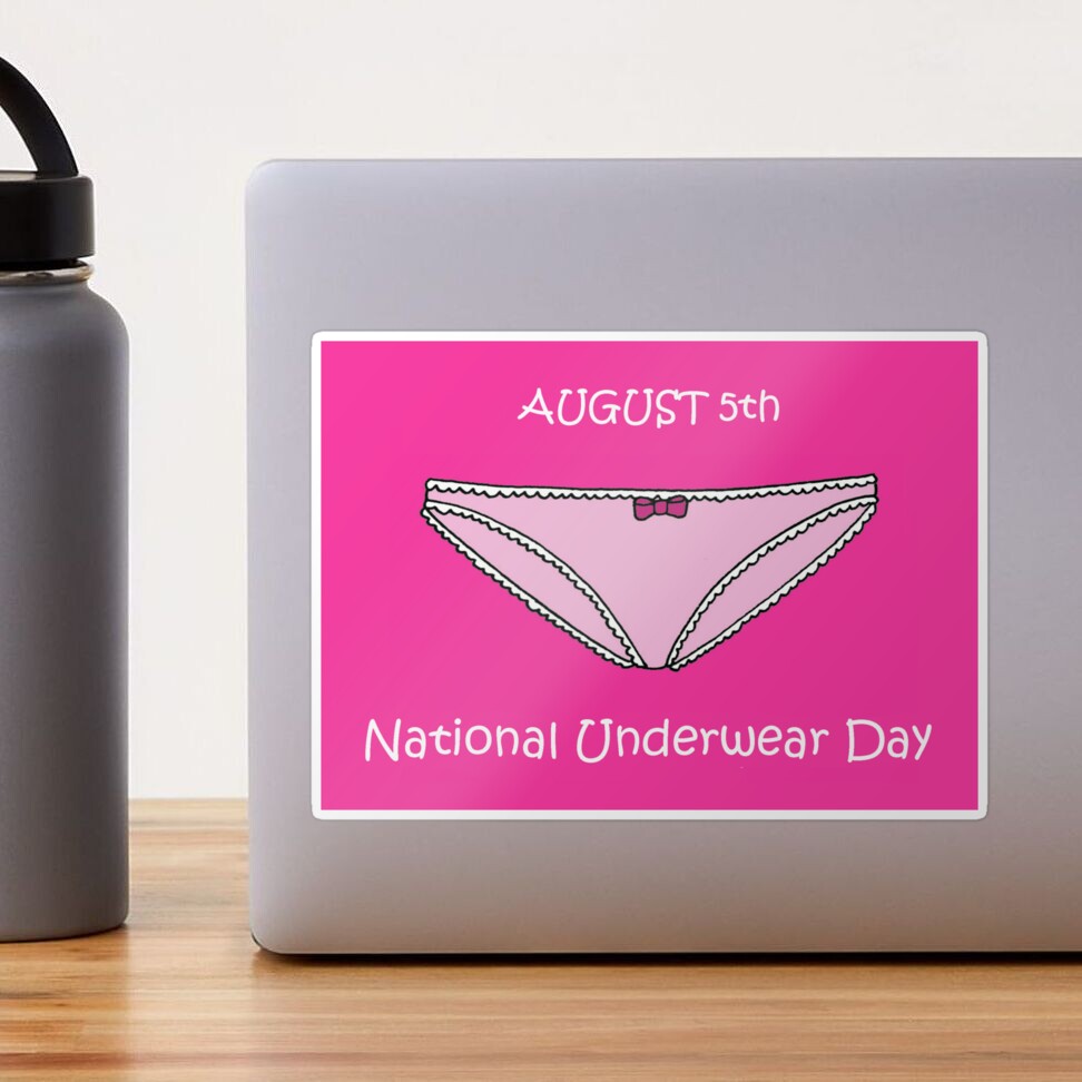 National Underwear Day Vector Cartoon Style Greeting Card