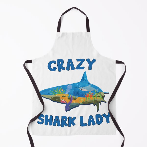 Item preview, CRAZY SHARK LADY | Cute shark sticker designed and sold by noahs-shop.