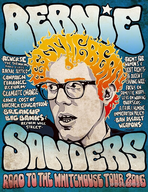 &quot;Bernie Sanders Road To The Whitehouse Tour 2016&quot; Art